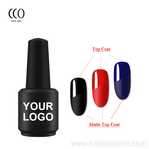 CCO private label soak off led uv HEMA FREE matte top coat gel polish